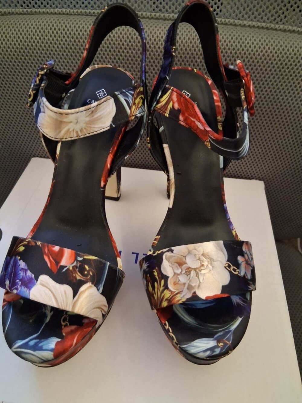 Call It Spring WANNA Floral Platform Heels Size 6 | Statement Heels | Vegan